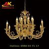 Đèn chùm đồng đúc cao cấp, trang trí phòng khách 8192T18